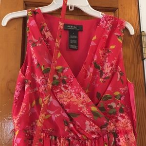 George Me Pink Floral Midi Dress W/ MATCHING BELT